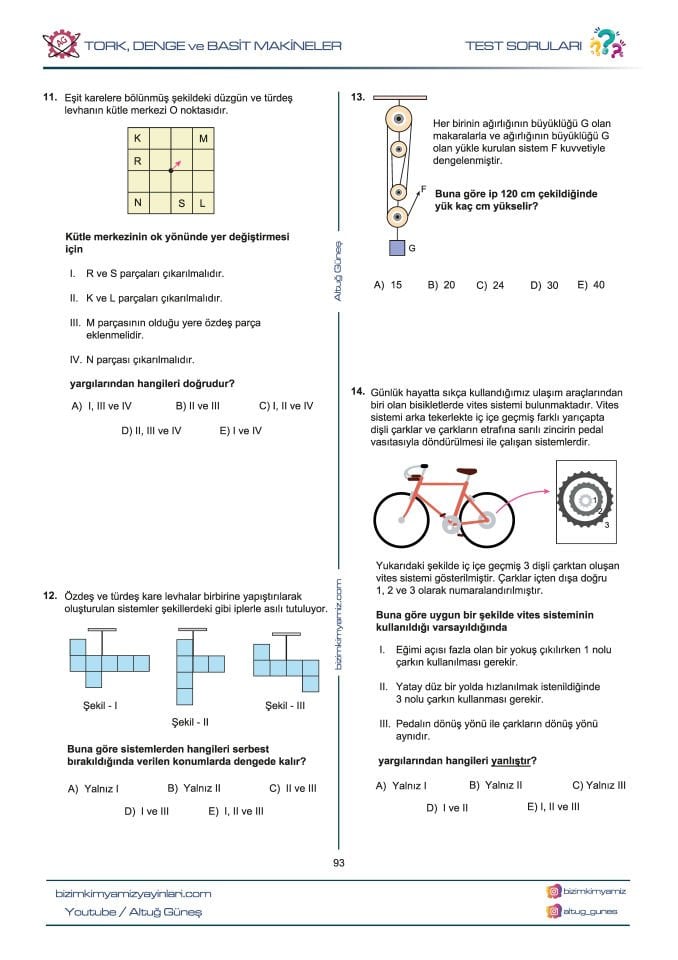 Altuğ Güneş AYT Fizik 1. Kitap